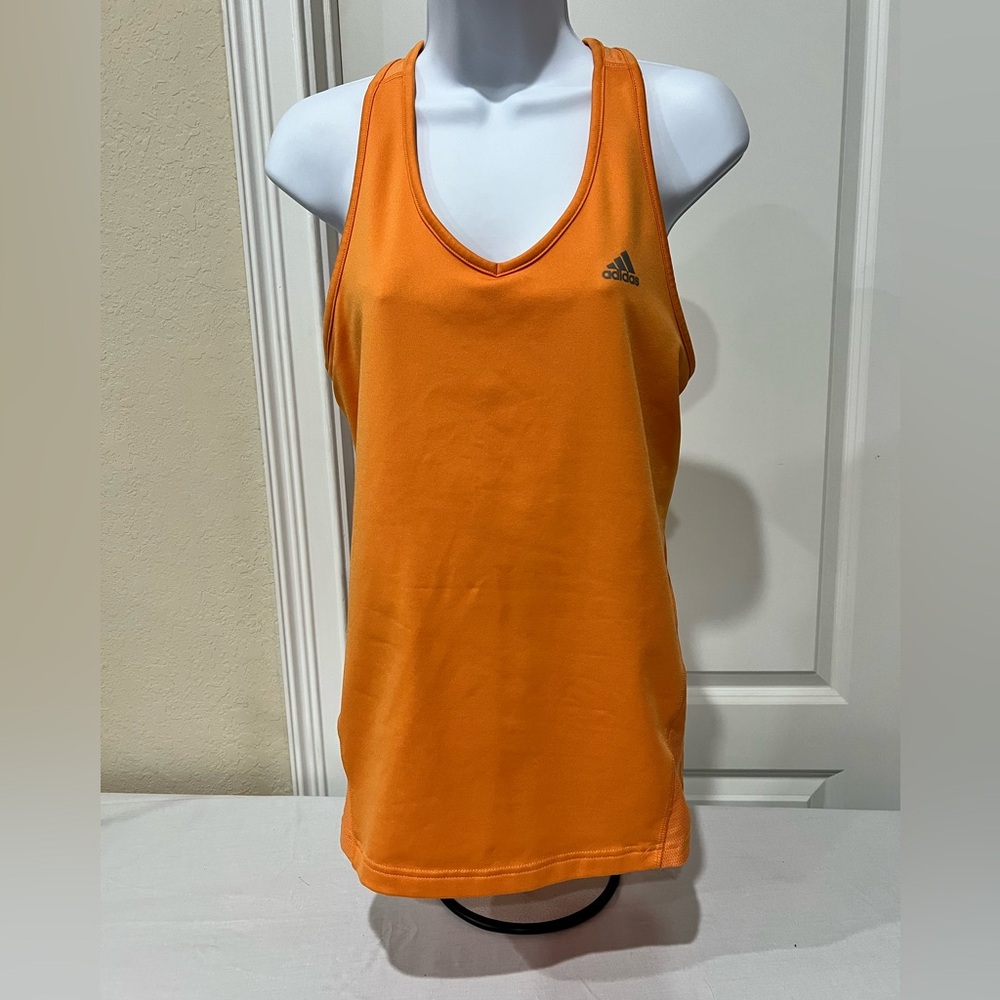 Women’s Adidas Orange 
Racerback Tank Top with Built in Bra Tank